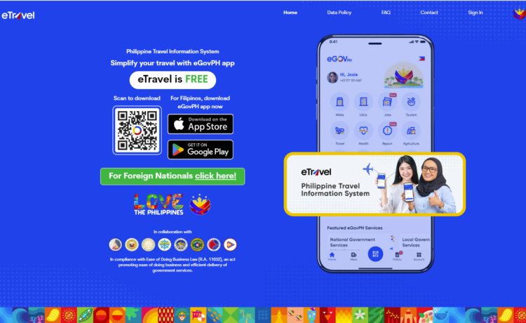 eTravel TOP画面